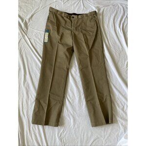 Haggar Mens Work To Weekend Straight Fit Khaki Pants 38W X 30L Dark Taupe Comfor